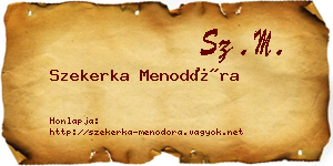 Szekerka Menodóra névjegykártya